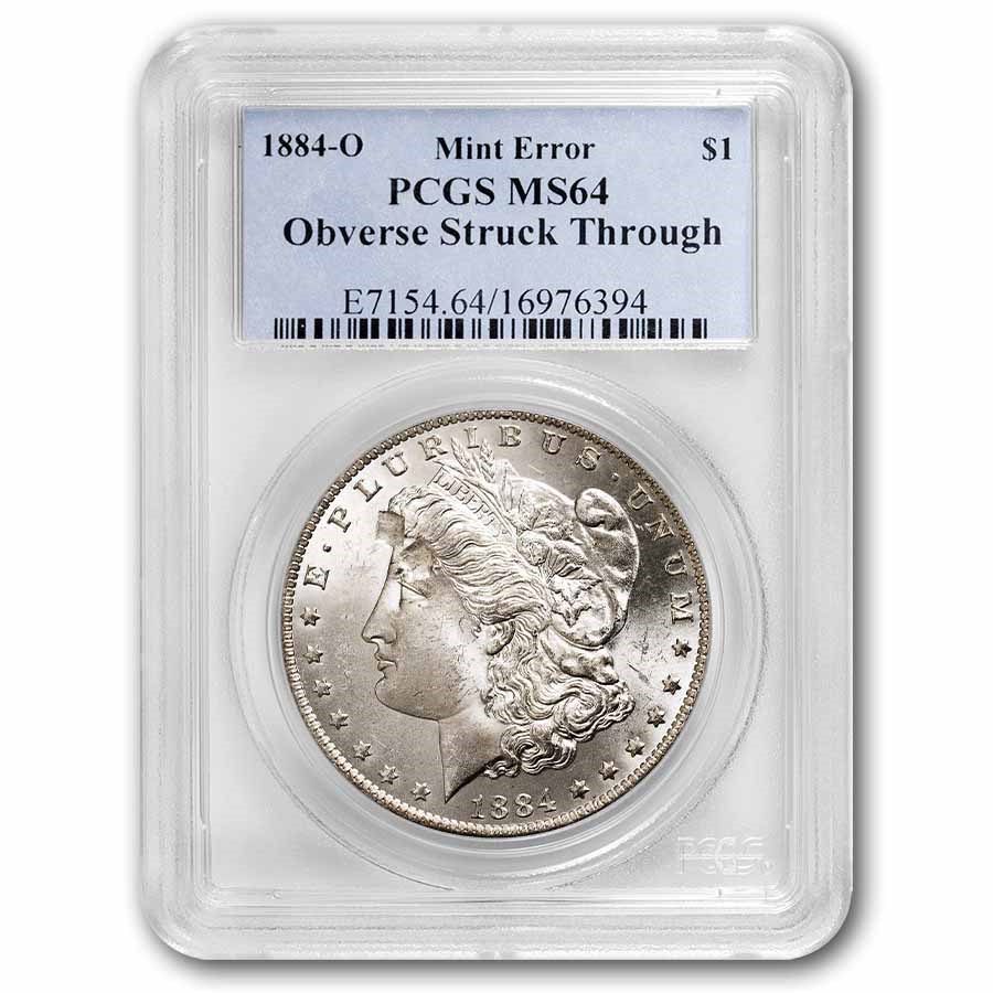 1884-O Morgan Dollar MS-64 PCGS (Strike Thru)