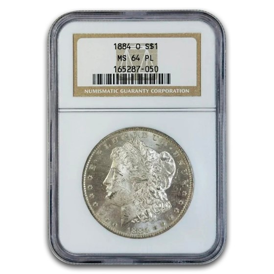 1884-O Morgan Dollar MS-64 PL NGC