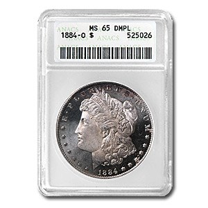 1884-O Morgan Dollar MS-65 DMPL ANACS 1884-O Morgan Dollar MS-65 DMPL ANACS