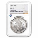 1884-O Morgan Dollar MS-67 NGC
