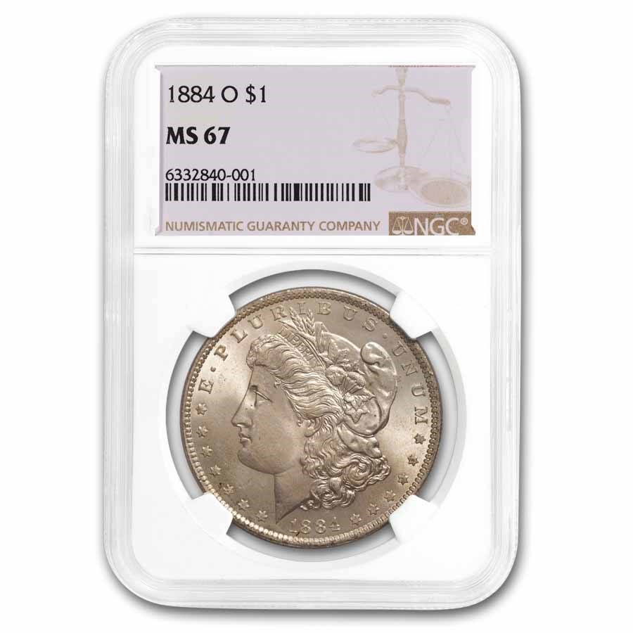 1884-O Morgan Dollar MS-67 NGC