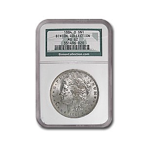 1884-O Morgan Dollar NGC (Binion Collection) 1884-O Morgan Dollar NGC (Binion Collection)