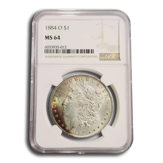 1884-O/O Morgan Dollar MS-64 NGC (VAM-10 DDO Ear, Hot-50) 1884-O/O Morgan Dollar MS-64 NGC (VAM-10 DDO Ear, Hot-50)