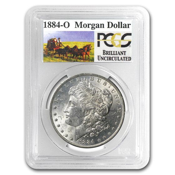 1884-O Stage Coach Morgan Dollar BU PCGS