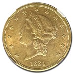 1884-S $20 Liberty Gold Double Eagle AU-58 NGC
