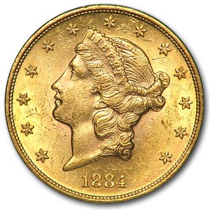 1884-S $20 Liberty Gold Double Eagle MS-62 Details (Hairlines) 1884-S $20 Liberty Gold Double Eagle MS-62 Details (Hairlines)