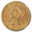 1884-S $5 Liberty Gold Half Eagle MS-61 NGC