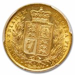 1884-S Australia Gold Sovereign Victoria Shield AU-58 PCGS