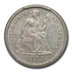 1884-S Liberty Seated Dime AU-58 PCGS