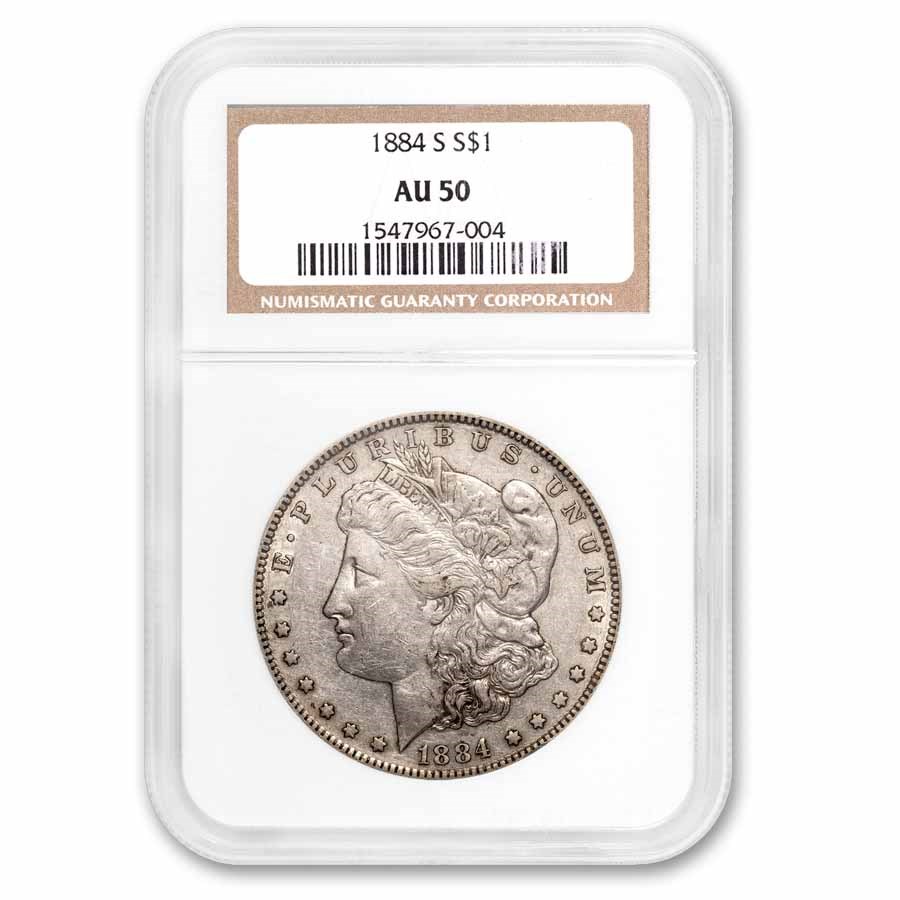 1884-S Morgan Dollar AU-50 NGC
