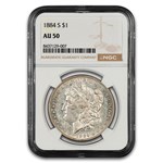 1884-S Morgan Dollar AU-50 NGC