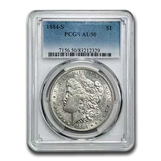 1884-S Morgan Dollar AU-50 PCGS 1884-S Morgan Dollar AU-50 PCGS