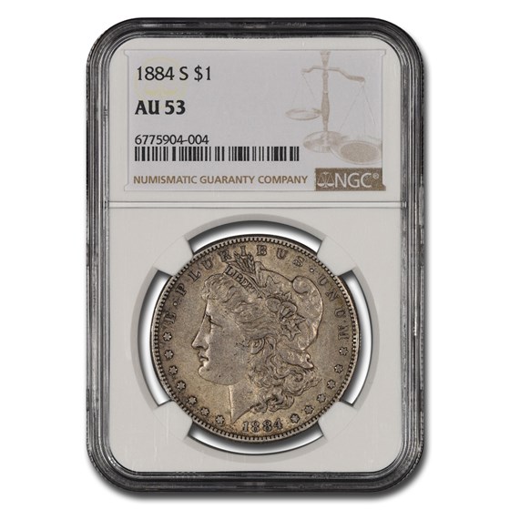 1884-S Morgan Dollar AU-53 NGC 1884-S Morgan Dollar AU-53 NGC