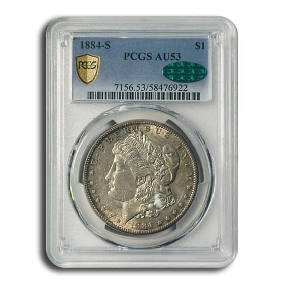 1884-S Morgan Dollar AU-53 PCGS CAC