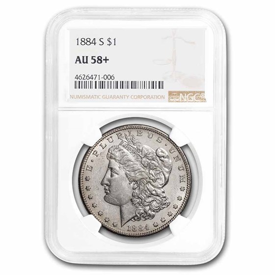 1884-S Morgan Dollar AU-58+ NGC 1884-S Morgan Dollar AU-58+ NGC