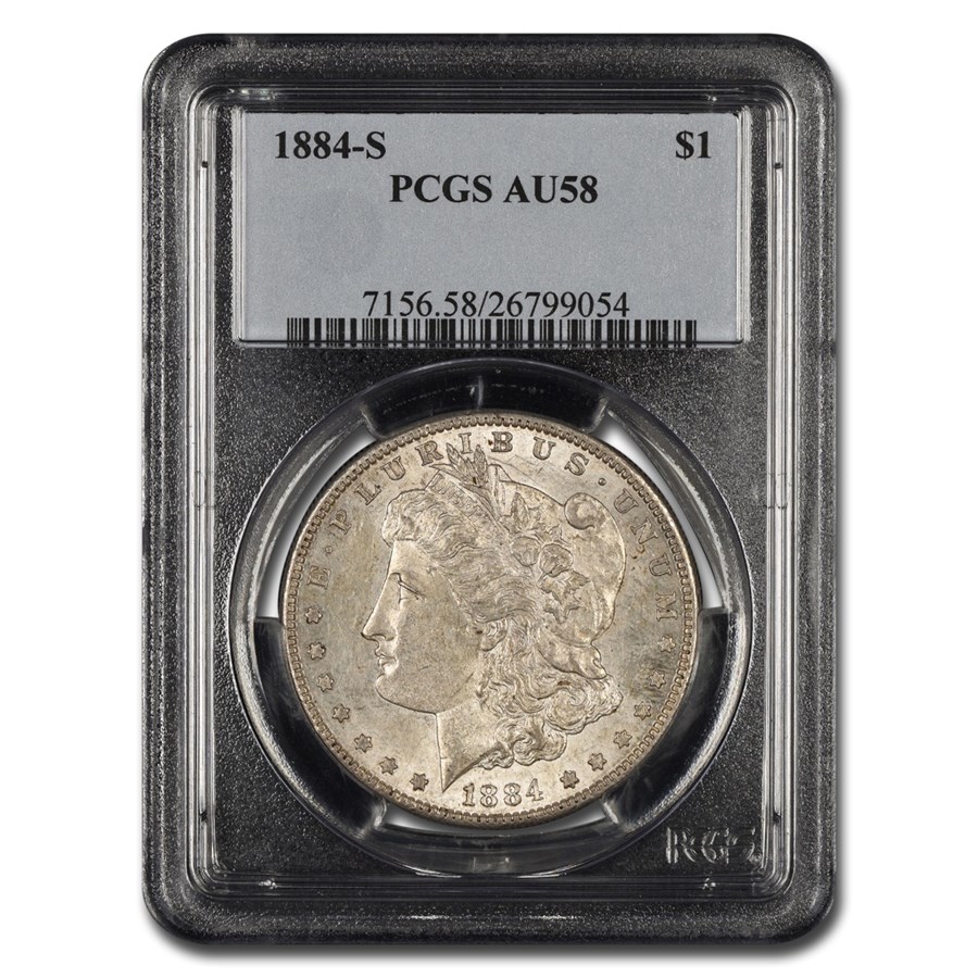 1884-S Morgan Dollar AU-58 PCGS