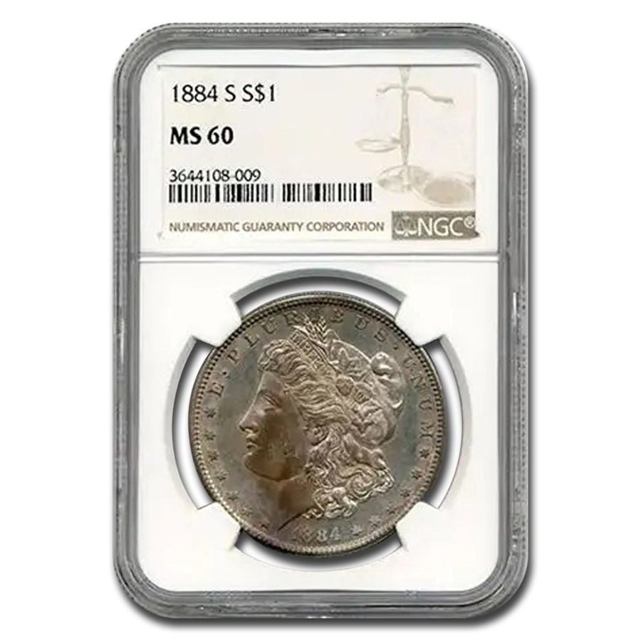1884-S Morgan Dollar MS-60 NGC