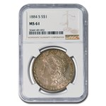1884-S Morgan Dollar MS-61 NGC