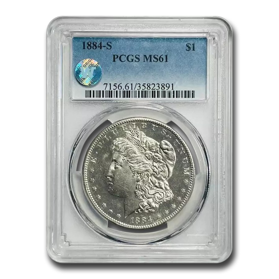 1884-S Morgan Dollar MS-61 PCGS