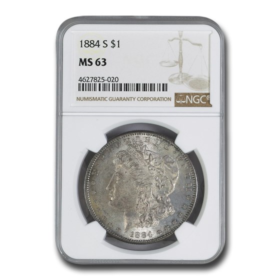 1884-S Morgan Dollar MS-63 NGC