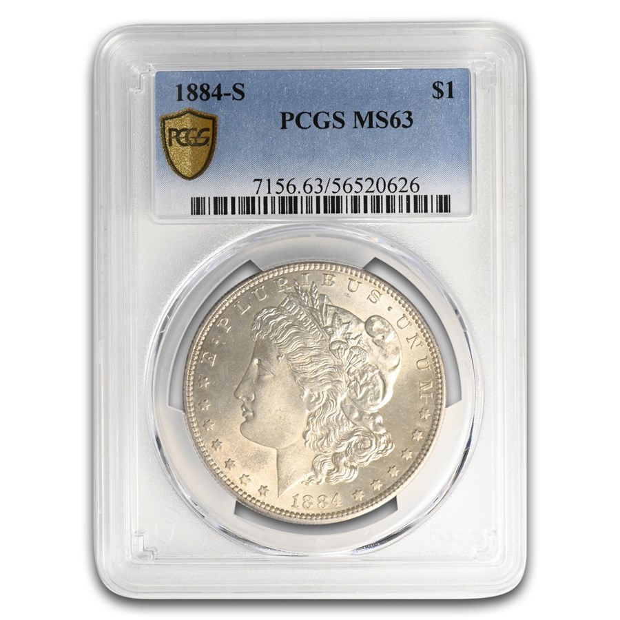 1884-S Morgan Dollar MS-63 PCGS