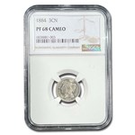 1884 Three Cent Nickel PF-68 Cameo NGC