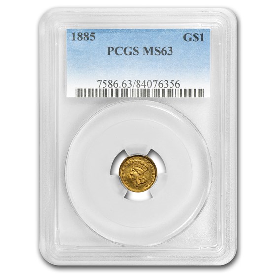 1885 $1 Indian Head Gold MS-63 PCGS 1885 $1 Indian Head Gold MS-63 PCGS