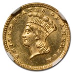 1885 $1 Indian Head Gold MS-64 NGC