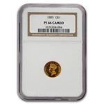 1885 $1 Indian Head Gold PF-66 Cameo NGC