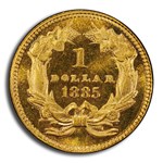 1885 $1 Indian Head Gold PR-66+ Cameo PCGS CAC