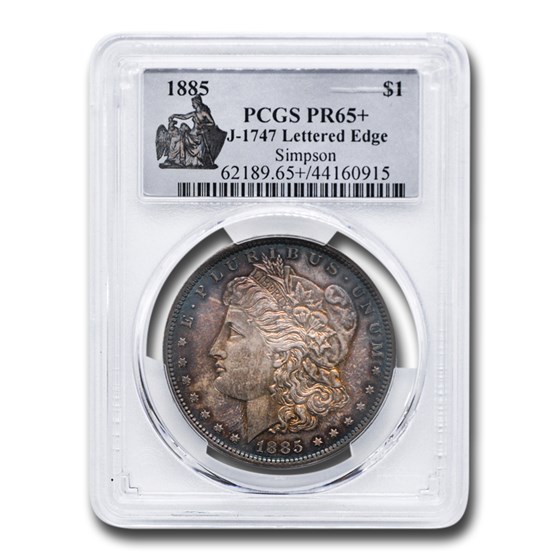 1885 $1 Pattern Dollar PR-65+ PCGS (J-1747 Lettered Edge) 1885 $1 Pattern Dollar PR-65+ PCGS (J-1747 Lettered Edge)