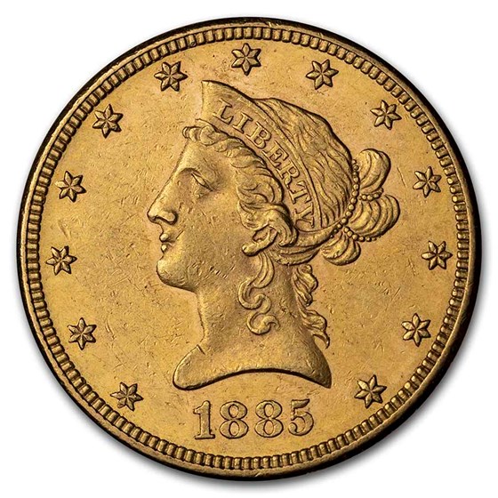 1885 $10 Liberty Gold Eagle AU 1885 $10 Liberty Gold Eagle AU