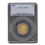 1885 $3 Proof Gold Indian Princess PR-58 PCGS