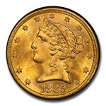 1885 $5 Liberty Gold Half Eagle MS-65 PCGS