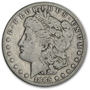 1885-CC Morgan Dollar Fine