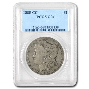 1885-CC Morgan Dollar Good-4 PCGS (Low Ball Registry) 1885-CC Morgan Dollar Good-4 PCGS (Low Ball Registry)