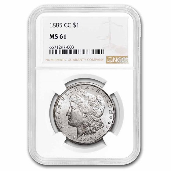 1885-CC Morgan Dollar MS-61 NGC 1885-CC Morgan Dollar MS-61 NGC