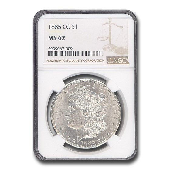 1885-CC Morgan Dollar MS-62 NGC 1885-CC Morgan Dollar MS-62 NGC