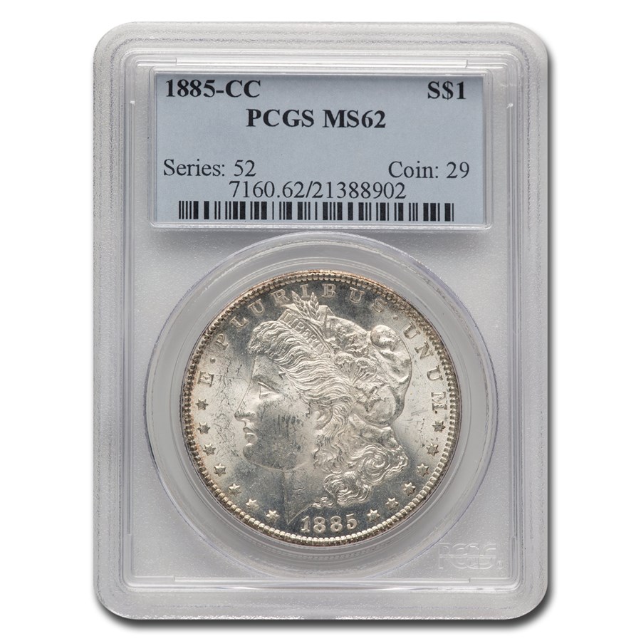1885-CC Morgan Dollar MS-62 PCGS