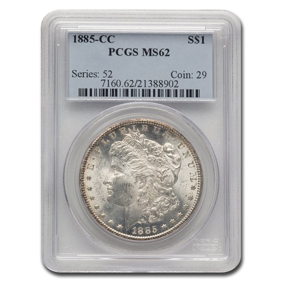 1885-CC Morgan Dollar MS-62 PCGS 1885-CC Morgan Dollar MS-62 PCGS