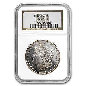 1885-CC Morgan Dollar MS-62 PL NGC 1885-CC Morgan Dollar MS-62 PL NGC