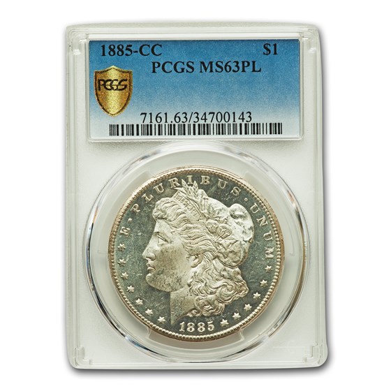 1885-CC Morgan Dollar MS-63 PL PCGS 1885-CC Morgan Dollar MS-63 PL PCGS