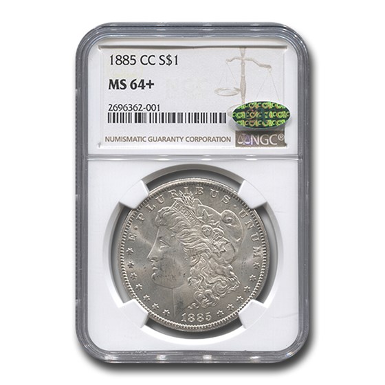 1885-CC Morgan Dollar MS-64+ NGC CAC 1885-CC Morgan Dollar MS-64+ NGC CAC