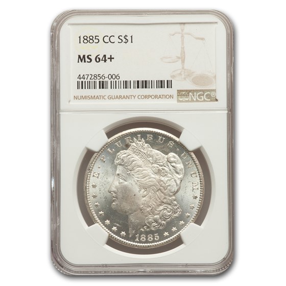 1885-CC Morgan Dollar MS-64+ NGC 1885-CC Morgan Dollar MS-64+ NGC