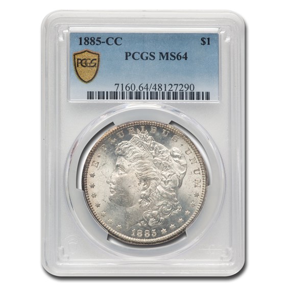 1885-CC Morgan Dollar MS-64 PCGS (Light Toning, OGH) 1885-CC Morgan Dollar MS-64 PCGS (Light Toning, OGH)