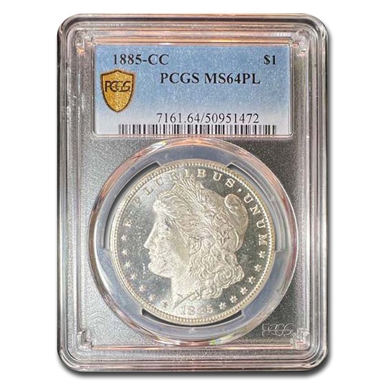 1885-CC Morgan Dollar MS-64 PCGS (PL) 1885-CC Morgan Dollar MS-64 PCGS (PL)
