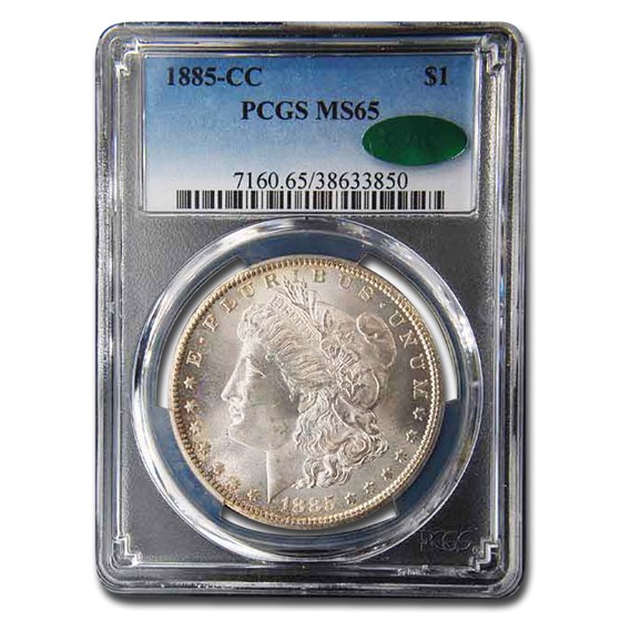 1885-CC Morgan Dollar MS-65 PCGS CAC 1885-CC Morgan Dollar MS-65 PCGS CAC