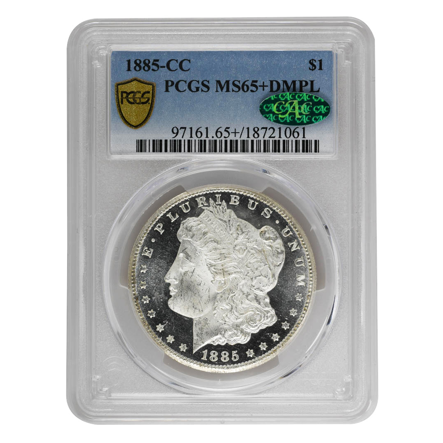 Buy 1885-CC Morgan Dollar MS-65+ PCGS DMPL CAC | APMEX