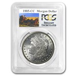 1885-CC Stage Coach Silver Dollar BU PCGS