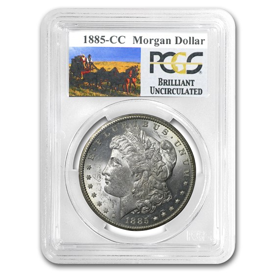 1885-CC Stage Coach Silver Dollar BU PCGS 1885-CC Stage Coach Silver Dollar BU PCGS
